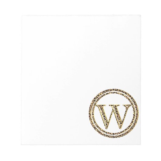 Leopard W Notizblock (Vorderseite)