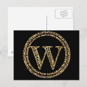 Leopard W Postkarte (Vorne/Hinten)