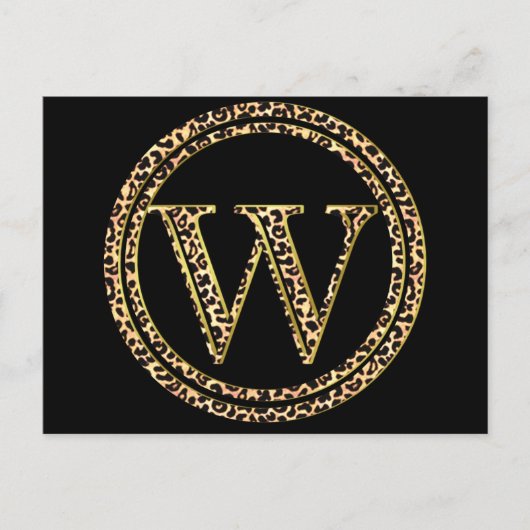 Leopard W Postkarte (Vorderseite)