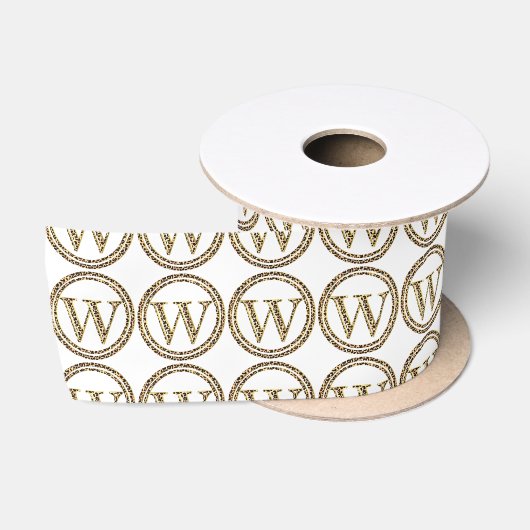 Leopard W Satinband (Spule)