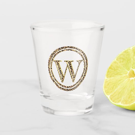 Leopard W Schnapsglas (Vorderseite)
