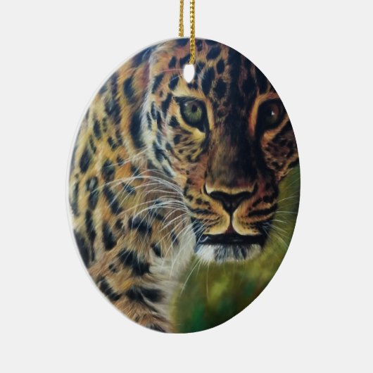 Leopard Walking bei Sunset Keramik Ornament (Rechts)