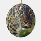 Leopard Walking bei Sunset Keramik Ornament (Links)