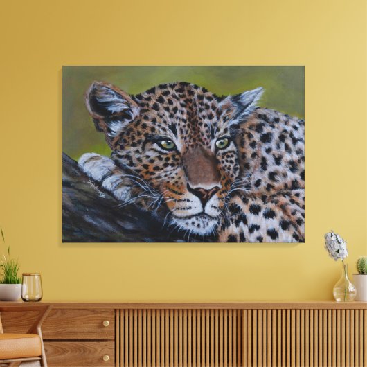 Leopard Wall Art Leinwanddruck (Insitu (Wohnzimmer))