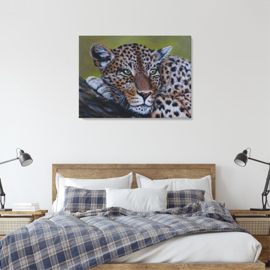 Leopard Wall Art Leinwanddruck (Insitu (Schlafzimmer))
