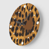 Leopard-Wandklemme Große Wanduhr (Winkel)