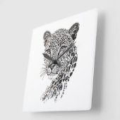 Leopard Wanduhr – Wilde Eleganz und Modernität (Winkel)
