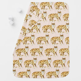 Leopard Wasserfarben Muster weich rosa Babydecke