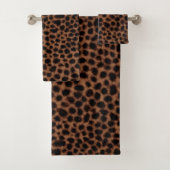 Leopard-Wasserfarbmuster Badhandtuch Set (Insitu)