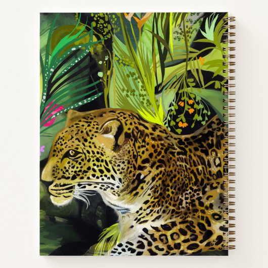 Leopard watch tropical jungle notizblock (Rückseite)