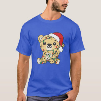 Leopard Weihnachten Winter Tiere Leopard Freund T-Shirt