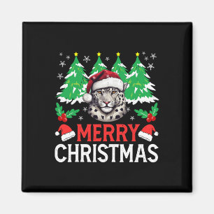 Leopard-Weihnachts-Pyjama-Kostüm für Xmas-Feiertag Magnet