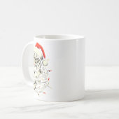 Leopard-Weihnachts-Santa-Hut Weihnachtslichter Fra Kaffeetasse (Vorderseite Links)