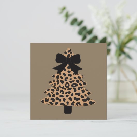 Leopard-Weihnachtsbaum Preppy Coquette Weihnachten (Stehend Vorderseite)