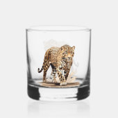 Leopard Whiskyglas (Rückseite)