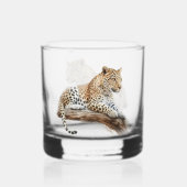 Leopard Whiskyglas (Rückseite)