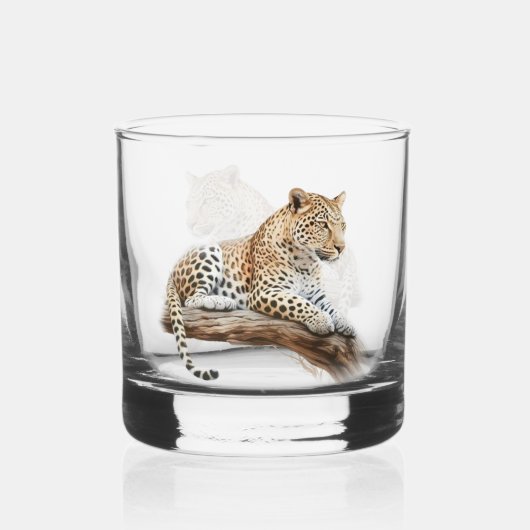 Leopard Whiskyglas (Rückseite)