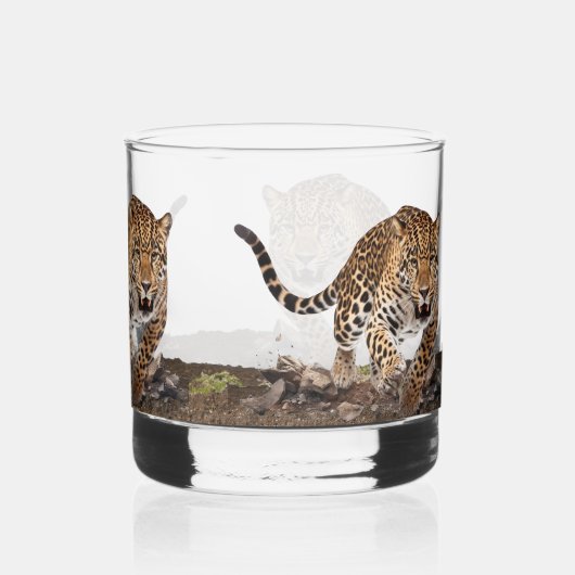 Leopard Whiskyglas (Rückseite)