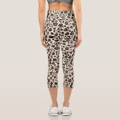 Leopard Wild ANIMAL DRUCK + Monogramm Capri Leggings (Rückseite)