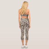 Leopard Wild ANIMAL DRUCK + Monogramm Capri Leggings (Rückseite)