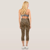 Leopard Wild ANIMAL DRUCK + Monogramm Capri Leggings (Rückseite)