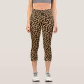Leopard Wild ANIMAL DRUCK + Monogramm Capri Leggings (Vorderseite)