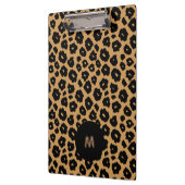 Leopard Wild ANIMAL DRUCK + Monogramm Klemmbrett (Links)