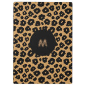 Leopard Wild ANIMAL DRUCK + Monogramm Klemmbrett (Rückseite)
