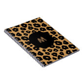 Leopard Wild ANIMAL DRUCK + Monogramm Notizblock (Rechte Seite)