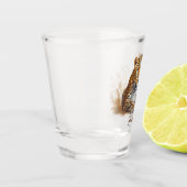 Leopard Wild Animal Portrait Personalisierter Name Schnapsglas (Links)