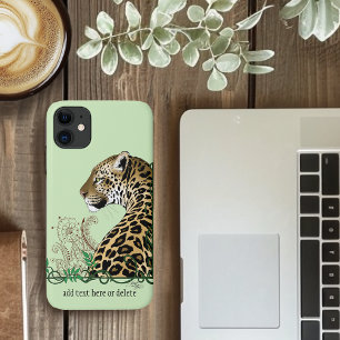 Leopard Wild Cat Green Henna Case-Mate iPhone Hülle