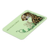 Leopard Wild Cat Green Henna Magnet (Linke Seite)