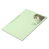 Leopard Wild Cat Green Henna Notizblock (angewinkelt)