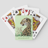 Leopard Wild Cat Green Henna Spielkarten (Rückseite)
