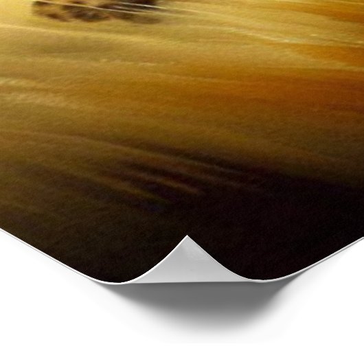 Leopard Wild Cat Portrait Poster (Ecke)