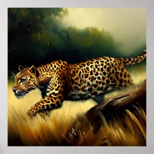 Leopard Wild Cat Portrait Poster (Vorne)