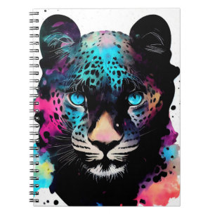 Leopard Wild Nature Animal Color Art Malerei Notizblock