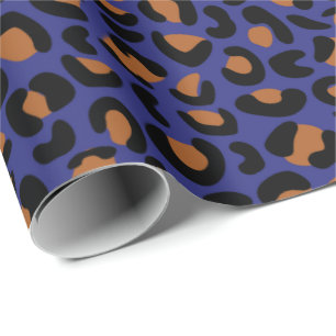 Leopard Wild Print Retirement Geschenk dunkel naht Geschenkpapier