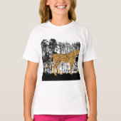 Leopard Wilde Animal Women Weiß T-Shirt (Vorderseite)