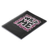 Leopard Wilde Me Schwarz und Hot Pink Design Notizblock (Linke Seite)