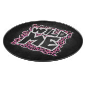 Leopard Wilde Me Schwarz und Hot Pink Design Schneidebrett (Ecke)