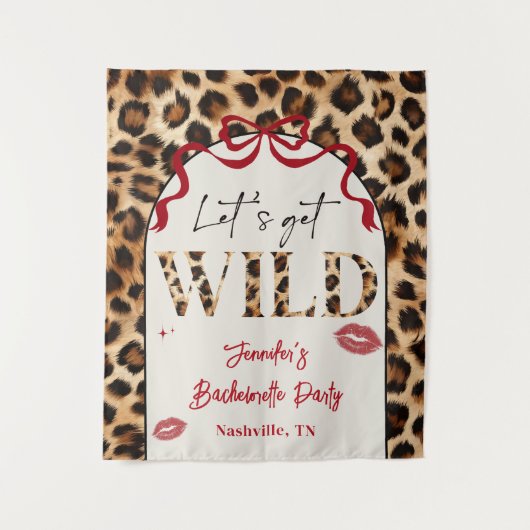 Leopard Wildly in Love Bachelorette Weekend Wandteppich (Vorderseite)
