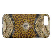 Leopard Wildroyce   elegantes Monogramm plus Case-Mate iPhone Hülle (Rückseite (Horizontal))