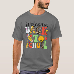 Leopard Willkommen zurück zum Lächeln in der Schul T-Shirt