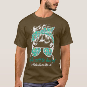 Leopard wir werden hören, Messy Bun Nurse Million T-Shirt