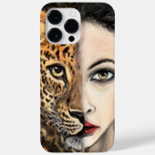 Leopard Woman iPhone Case (Rückseite)