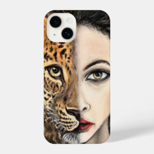 Leopard Woman iPhone Case 14 Hülle