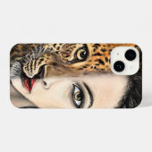 Leopard Woman iPhone Case Hülle (Rückseite (Horizontal))