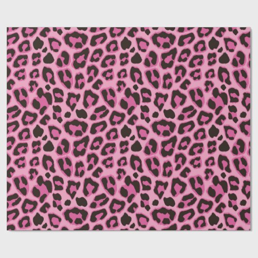 Leopard-Wrapping Paper Pink Geschenkpapier (Flach)