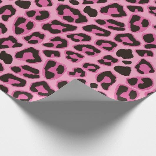 Leopard-Wrapping Paper Pink Geschenkpapier (Ecke)